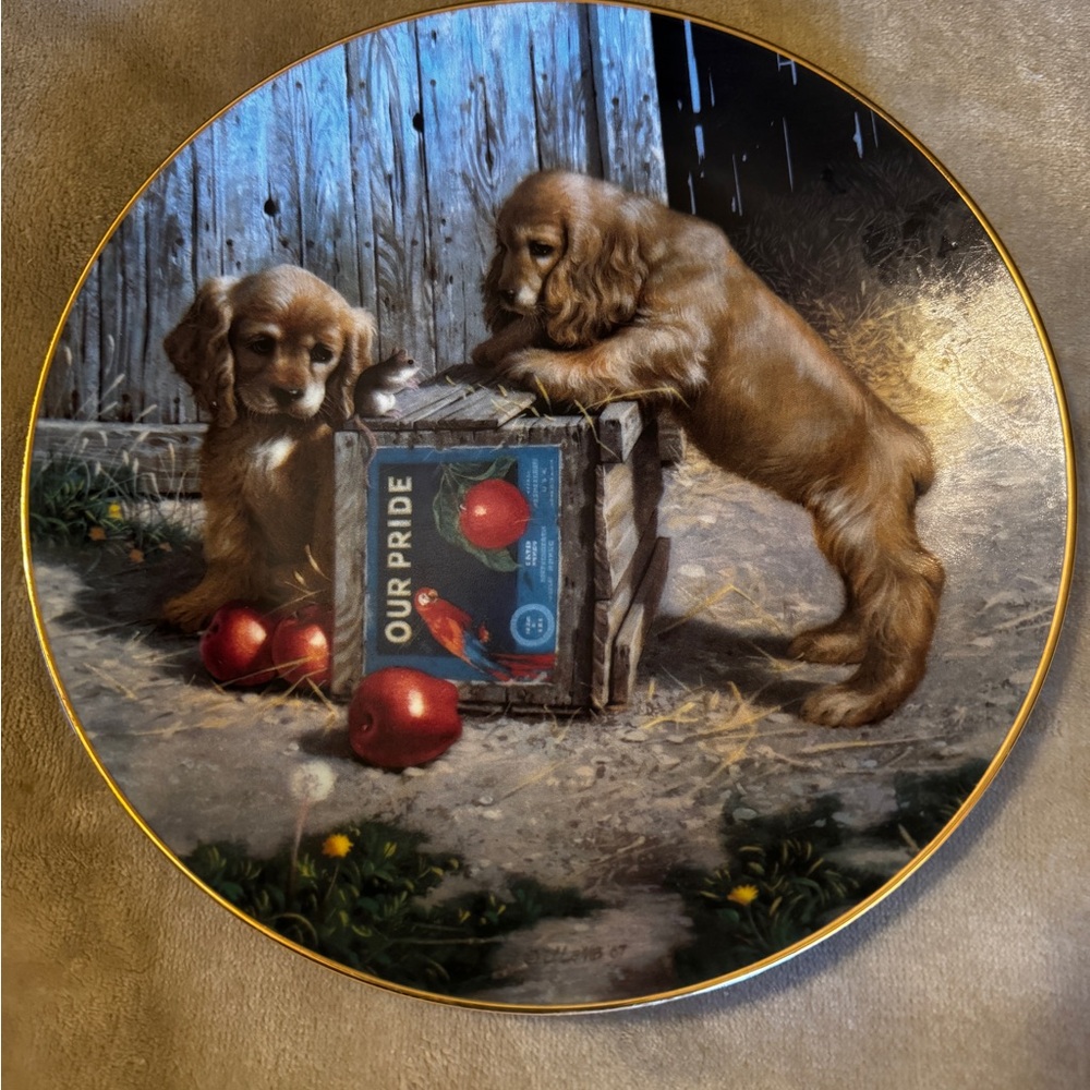 Double Take, Puppy Playtime collector plate